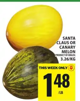Food Basics SANTA CLAUS OR CANARY MELON offer