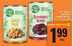 Food Basics LIFE SMART ORGANIC CANNED BEANS offer