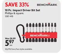 Home Hardware 10 pc Impact Driver Bit Set offer