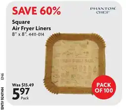 Home Hardware Square Air Fryer Liners offer