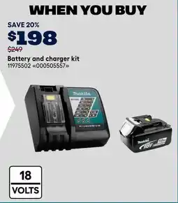 RONA Battery and charger kit offer