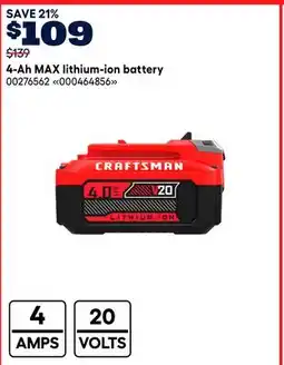 RONA 4-Ah MAX lithium-ion battery offer