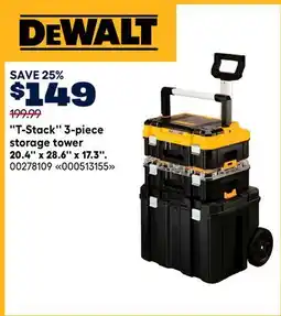 RONA DeWALT T-Stack 3-piece storage tower 20.4 x 28.6 x 17.3 offer