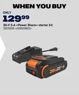 RONA 20-V 2-A Power Share starter kit offer