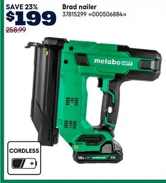 RONA Metabo HPT Brad nailer offer