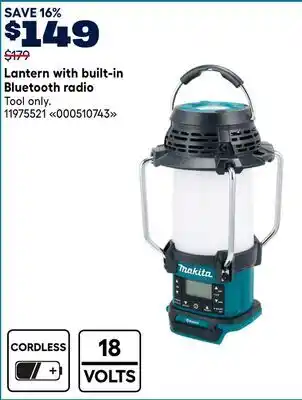 RONA Lantern with built-in Bluetooth radio offer