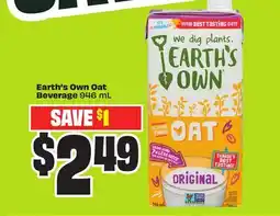 Chalo FreshCo Earth's Own Oat Beverage 946 mL offer