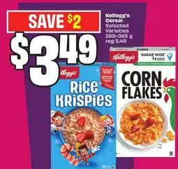 Chalo FreshCo Kellogg's Cereal Selected Varieties 269-365 g offer