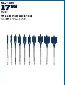 RONA 10-piece steel drill bit set offer