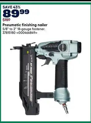 RONA Pneumatic finishing nailer offer