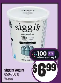 Chalo FreshCo Siggi's Yogurt 650-750 g offer