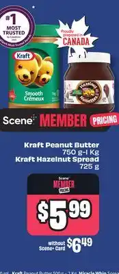 Chalo FreshCo Kraft Peanut Butter 500 g 750 g-1 Kg Kraft Hazelnut Spread 725 g offer
