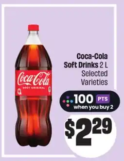 Chalo FreshCo Coca-Cola Soft Drinks 2 L Selected Varieties offer