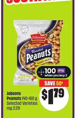 Chalo FreshCo Jabsons Peanuts 140-160 g Selected Varieties offer