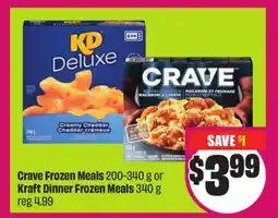 Chalo FreshCo Crave Frozen Meals 200-340 g or Kraft Dinner Frozen Meals 340 g offer