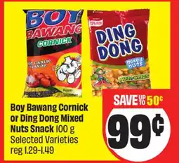 Chalo FreshCo Boy Bawang Cornick or Ding Dong Mixed Nuts Snack 100 g Selected Varieties offer