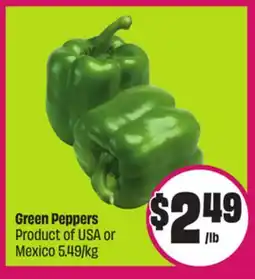 Chalo FreshCo Green Peppers Product of USA or Mexico 5.49/kg offer