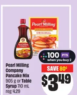 Chalo FreshCo Pearl Milling Company Pancake Mix 905 g or Table Syrup 710 mL offer
