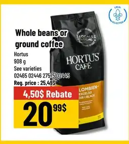Mayrand Whole beans or ground coffee Hortus 908 g offer