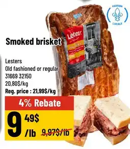 Mayrand Smoked brisket Lesters Old fashioned or regular offer