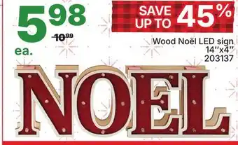 Rossy Wood Noël LED sign offer