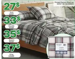 Rossy Printed flannel sheet set offer