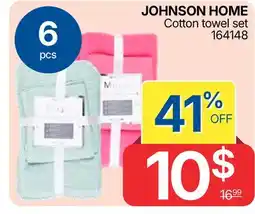 Rossy JOHNSON HOME Cotton towel set offer