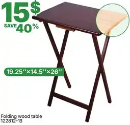 Rossy Folding wood table offer