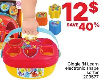 Rossy Giggle 'N Learn electronic shape sorter offer