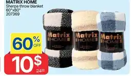 Rossy MATRIX HOME Sherpa throw blanket offer