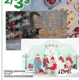 Rossy Holiday placemat offer