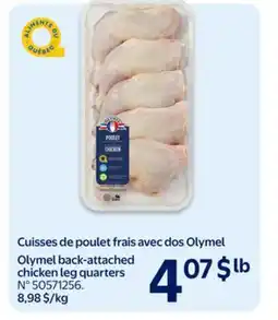 Walmart Olymel back-attached chicken leg quarters offer