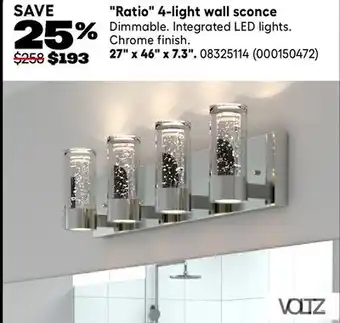 RONA Ratio 4-light wall sconce offer