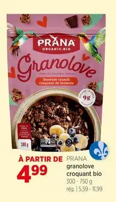 Avril PRANA granolove croquant bio offer