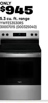 RONA Whirlpool 5.3 cu. ft. range offer