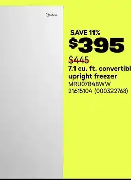 RONA 7.1 cu. ft. convertibl upright freezer offer