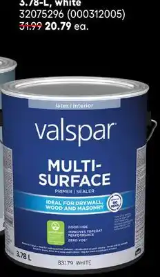 RONA VALSPAR primers 3.78-L, white offer