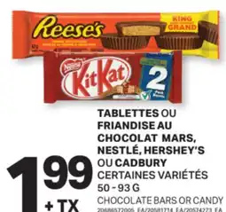 L'Intermarché TABLETTES OU FRIANDISE AU CHOCOLAT | CHOCOLATE BARS OR CANDY, 50 - 93 G offer