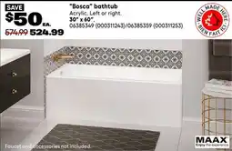 RONA Bosca bathtub offer