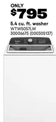 RONA 5.4 cu. ft. washer offer