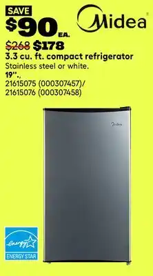 RONA MIDEA 3.3 cu. ft. compact refrigerator offer