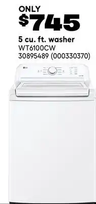 RONA LG 5 cu. ft. washer offer