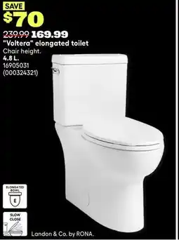 RONA LONDON & CO. by RONA Voltera elongated toilet offer
