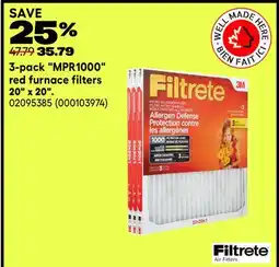 RONA 3-pack MPR1000 red furnace filters 20 x 20 offer