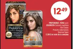 Pharmaprix PREFERENCE FÉRIA or COLORISTA Hair Colour offer