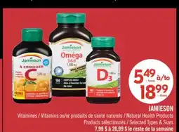 Pharmaprix JAMIESON Vitamins or Natural Health Products offer