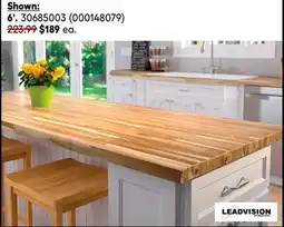 RONA LEADVISION wood countertops 6' offer