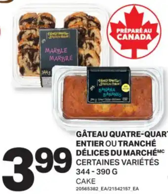 L'Intermarché GÂTEAU QUATRE-QUART ENTIER OU TRANCHÉ | CAKE, 344 - 390 G offer