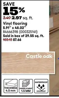 RONA Vinyl flooring offer