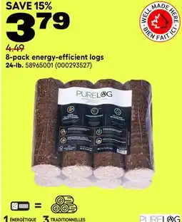 RONA 8-pack energy-efficient logs 24-lb offer